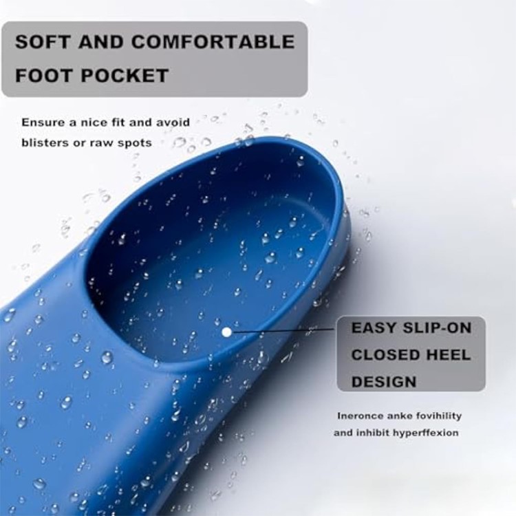 Short blade comfort silicone adult diving fins