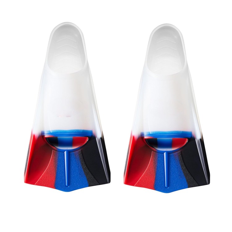Colorblock short leaf open toe adult diving fins