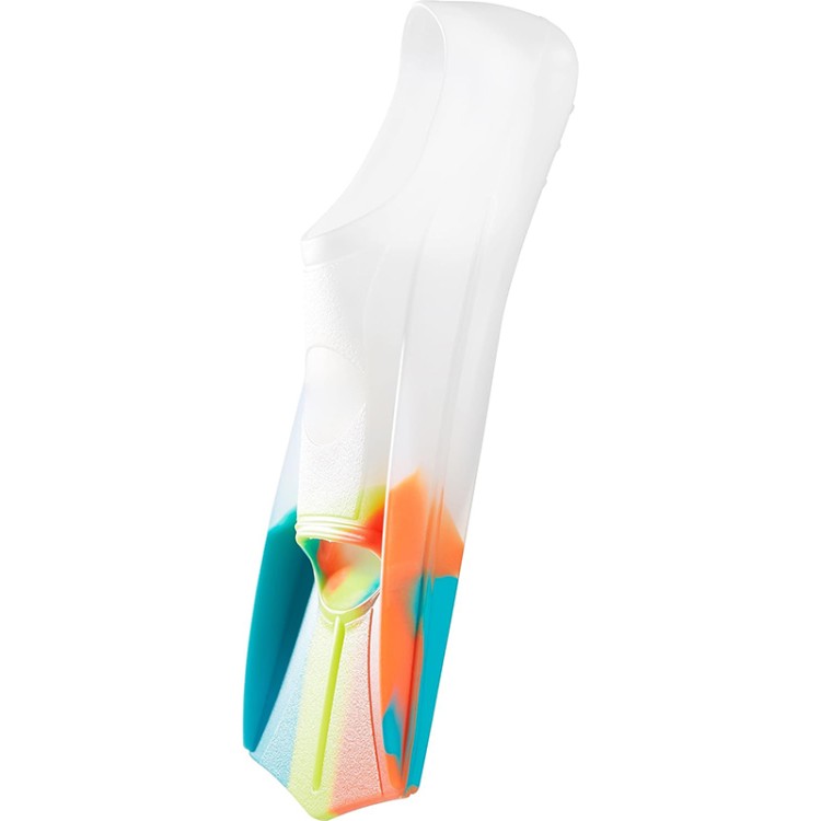 Colorblock short leaf open toe adult diving fins