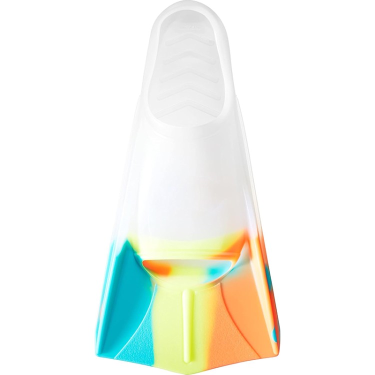 Colorblock short leaf open toe adult diving fins