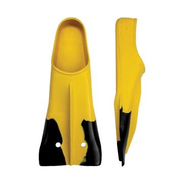 Yellow short blade training adult diving fins