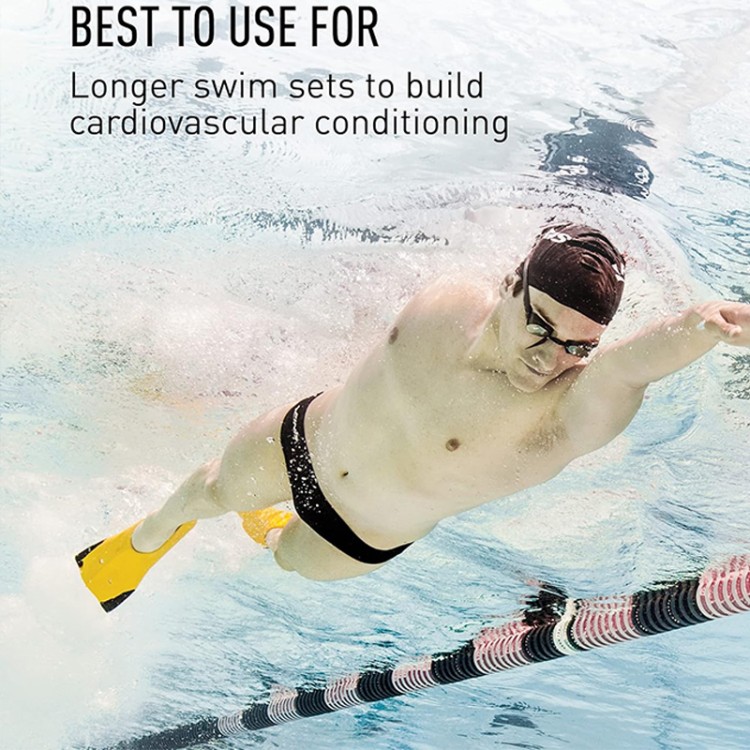 Yellow short blade training adult diving fins
