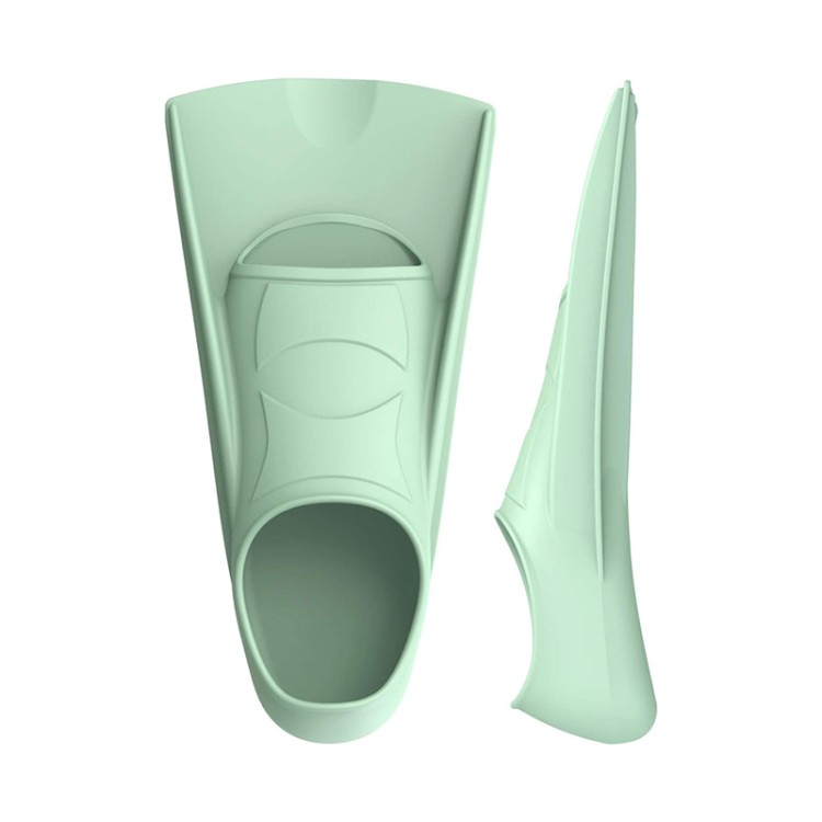 Wide fins dual channel drainage silicone adult diving fins