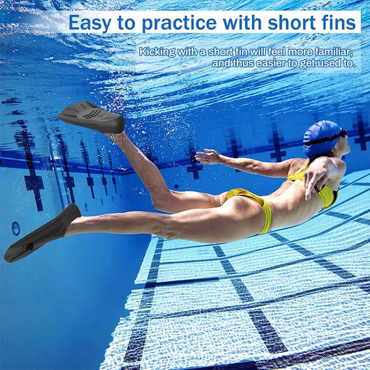 Wide fins dual channel drainage silicone adult diving fins