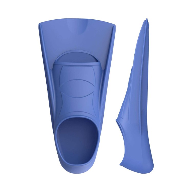 Wide fins dual channel drainage silicone adult diving fins
