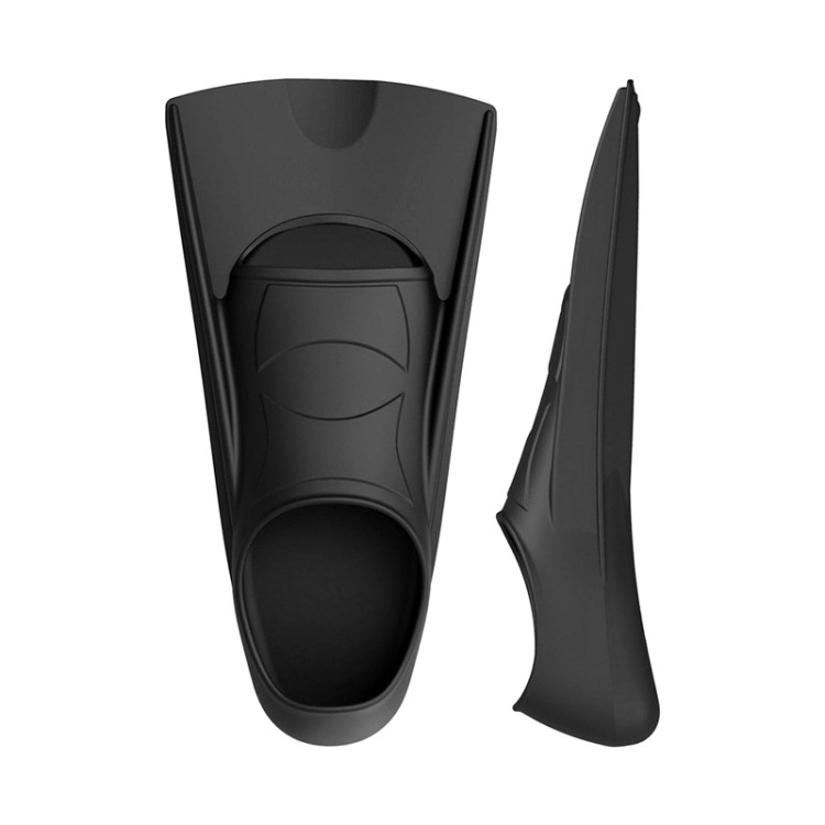 Wide fins dual channel drainage silicone adult diving fins