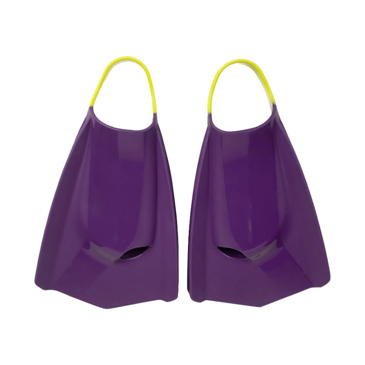 Hydrodynamic short blade silicone adult diving fins