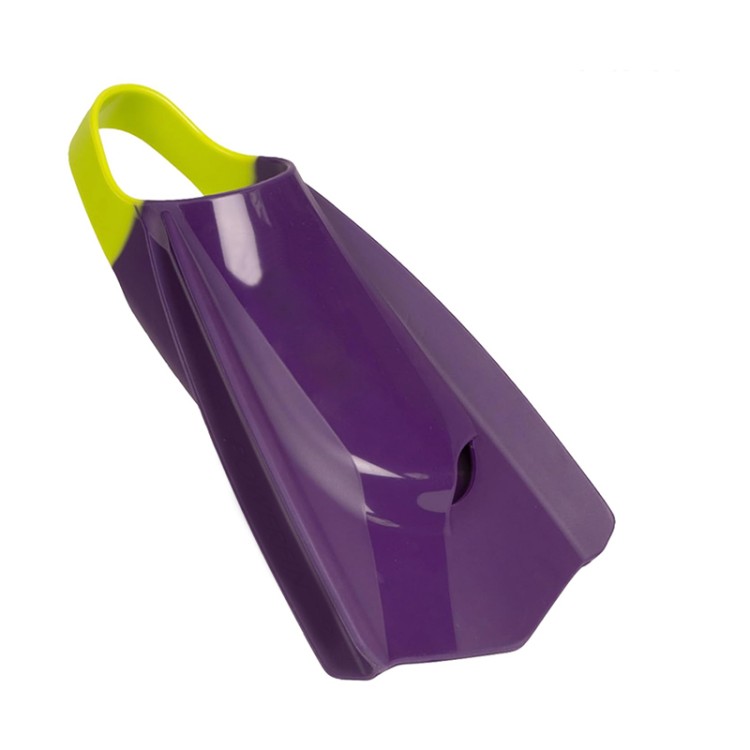 Hydrodynamic short blade silicone adult diving fins
