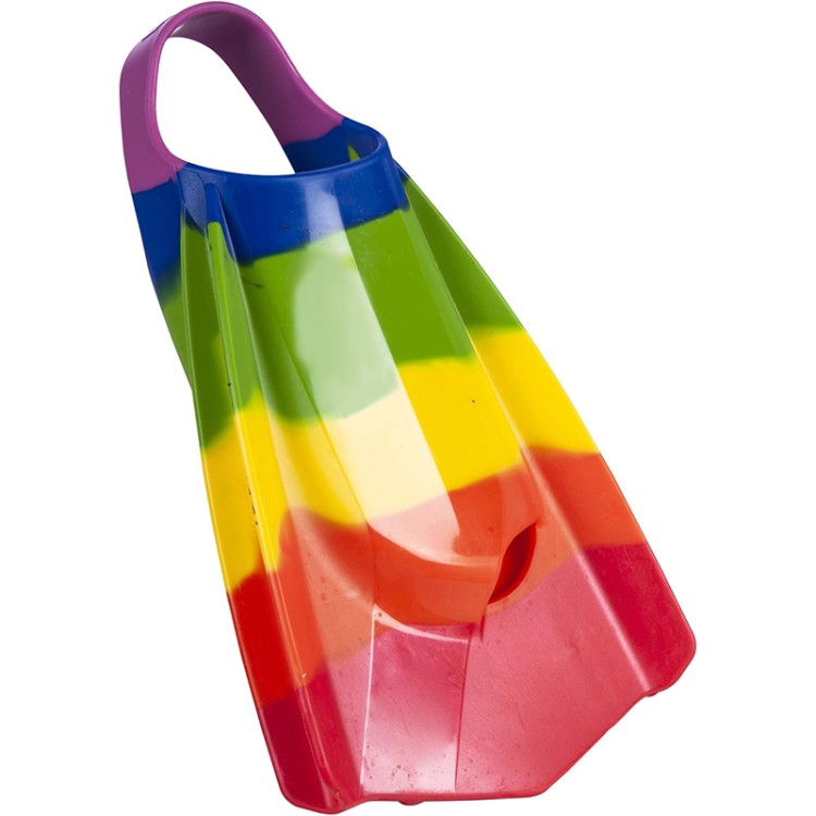 Colorful short blade silicone adult diving fins