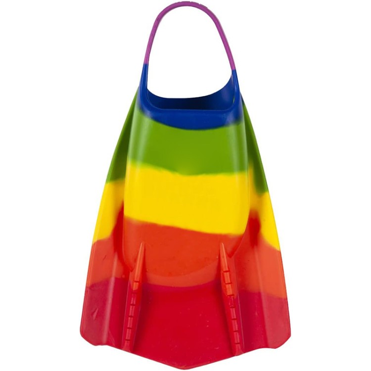 Colorful short blade silicone adult diving fins