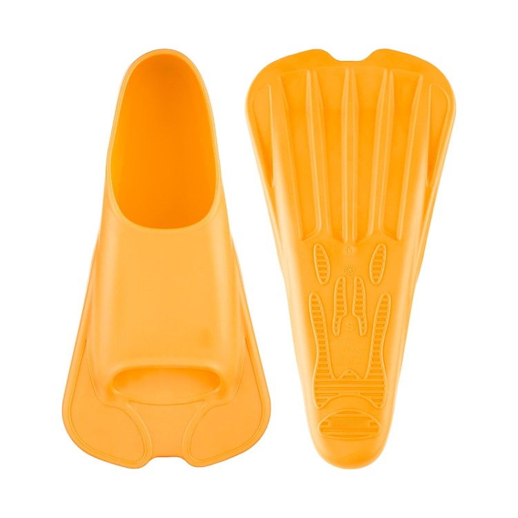 Short blade non-slip silicone adult diving fins