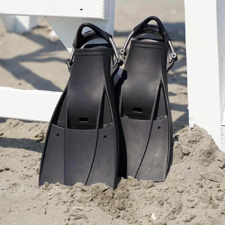 Stainless steel spring with rubber adult diving fins