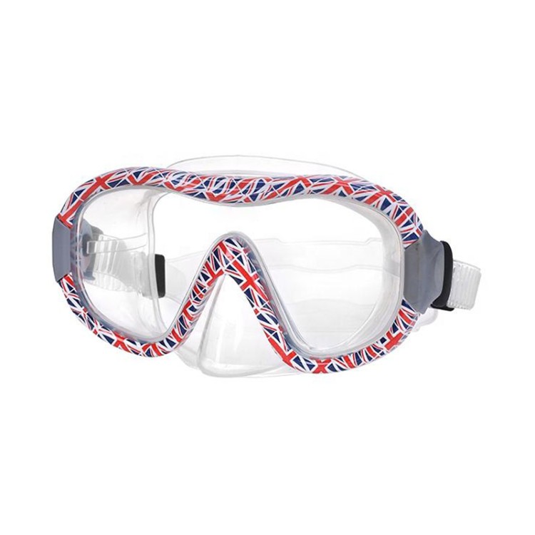 Classic large frame tempered glass adult diving mask