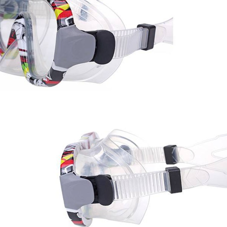 Classic large frame tempered glass adult diving mask