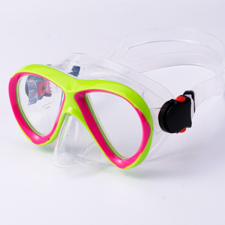 Tempered glass lens color matching adult diving mask