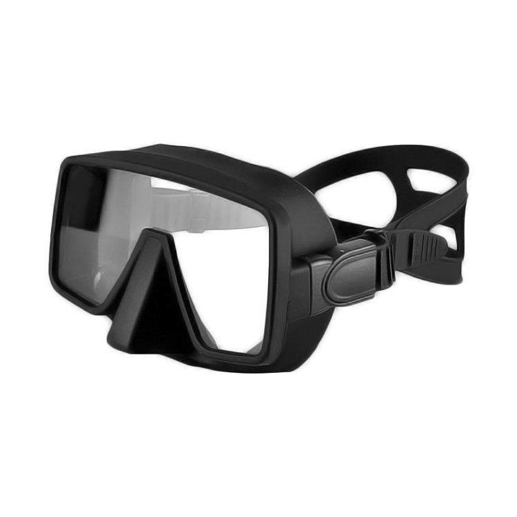Black HD anti-fog adjustable adult diving mask