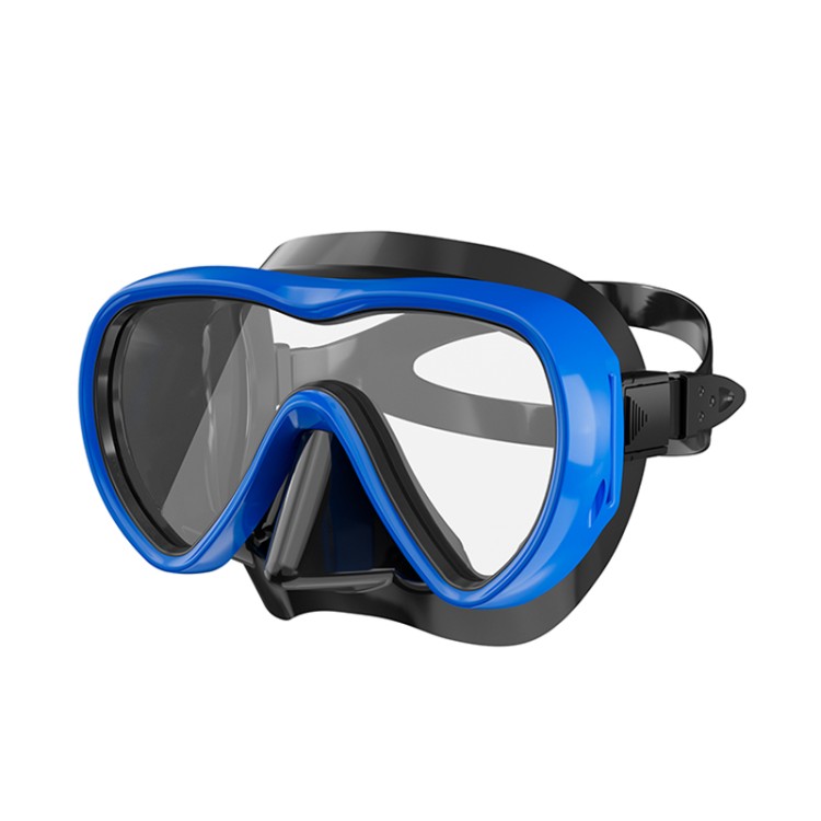 Large frame field of view adult diving mask