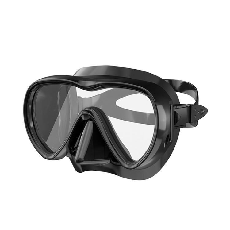 Large frame field of view adult diving mask