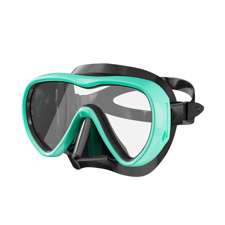 Large frame field of view adult diving mask