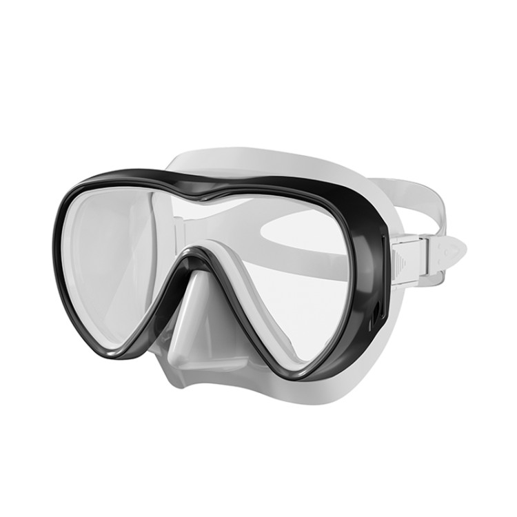 Large frame field of view adult diving mask