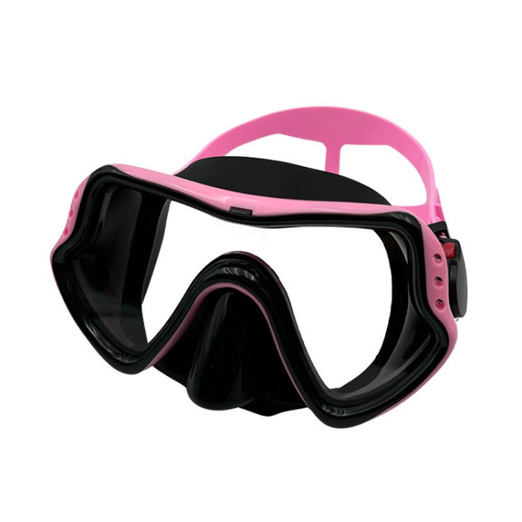 Clear vision tempered glass adult diving mask