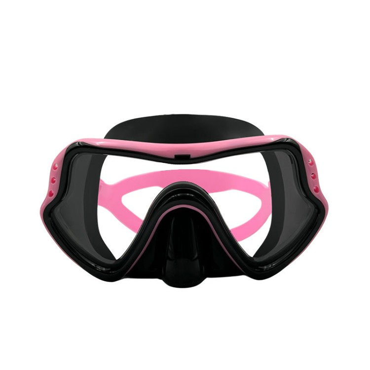 Clear vision tempered glass adult diving mask
