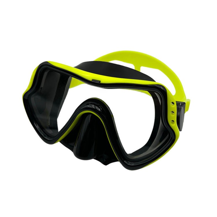Clear vision tempered glass adult diving mask