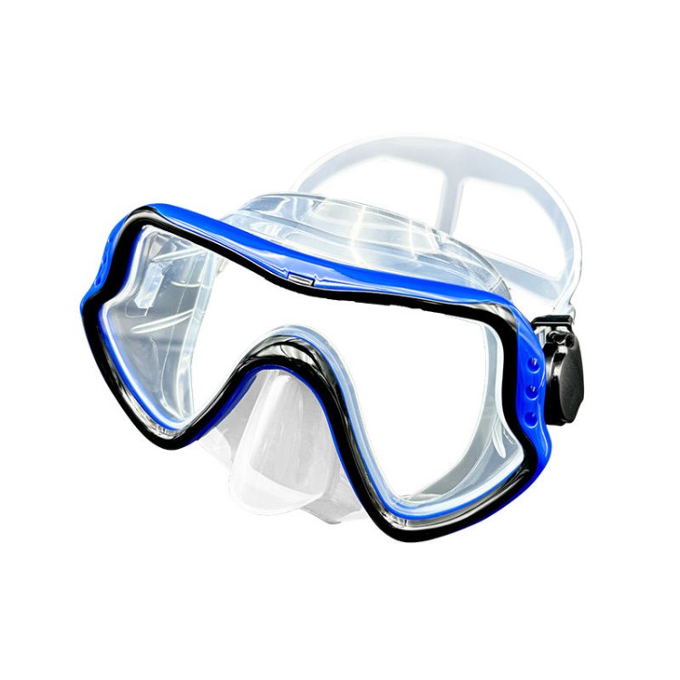 Clear vision tempered glass adult diving mask