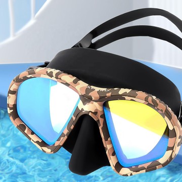 Lightweight camouflage HD anti-fog adult diving mask