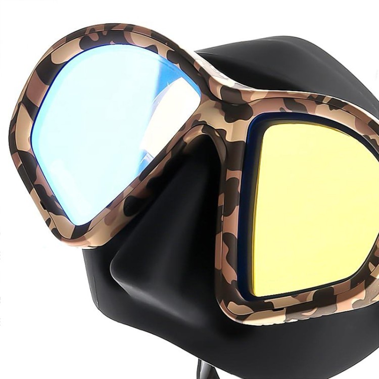 Lightweight camouflage HD anti-fog adult diving mask
