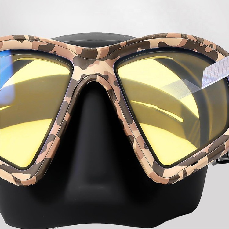 Lightweight camouflage HD anti-fog adult diving mask