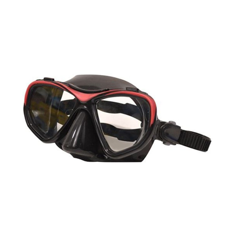Black clear anti-fog silicone adult diving mask