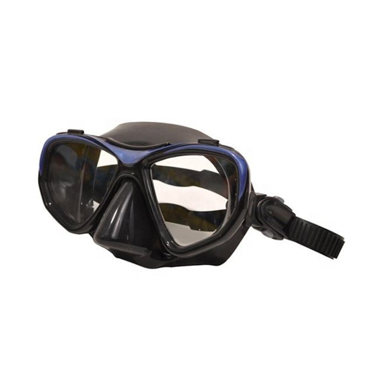 Black clear anti-fog silicone adult diving mask