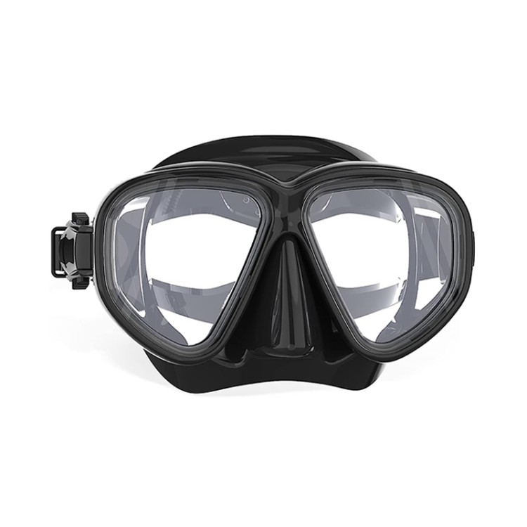 Black clear anti-fog silicone adult diving mask