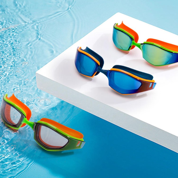 Professional anti-fog silicone adult swimming goggles