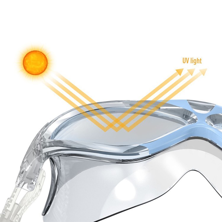 Portable transparent anti-fog adult swimming goggles