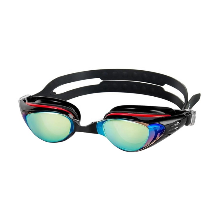 Waterproof and anti-fog display adult swimming goggles