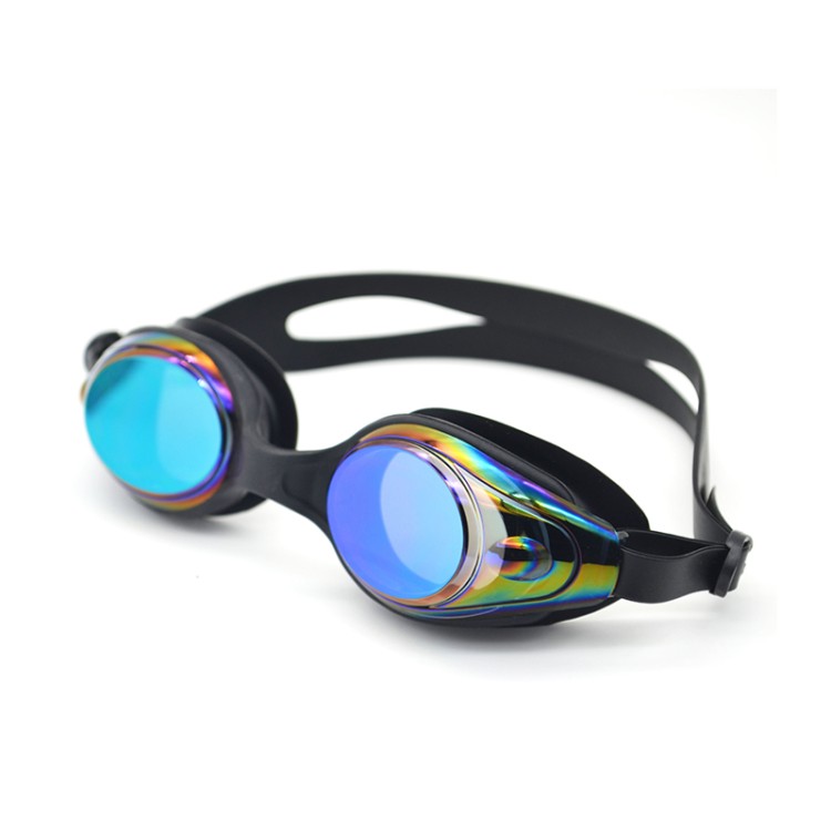 High quality mirror coated adult swimming goggles