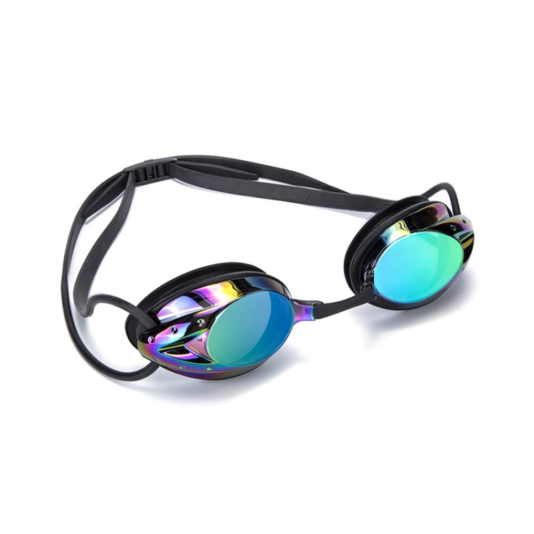 Anti-polarized and anti-fog silicone adult swimming goggles