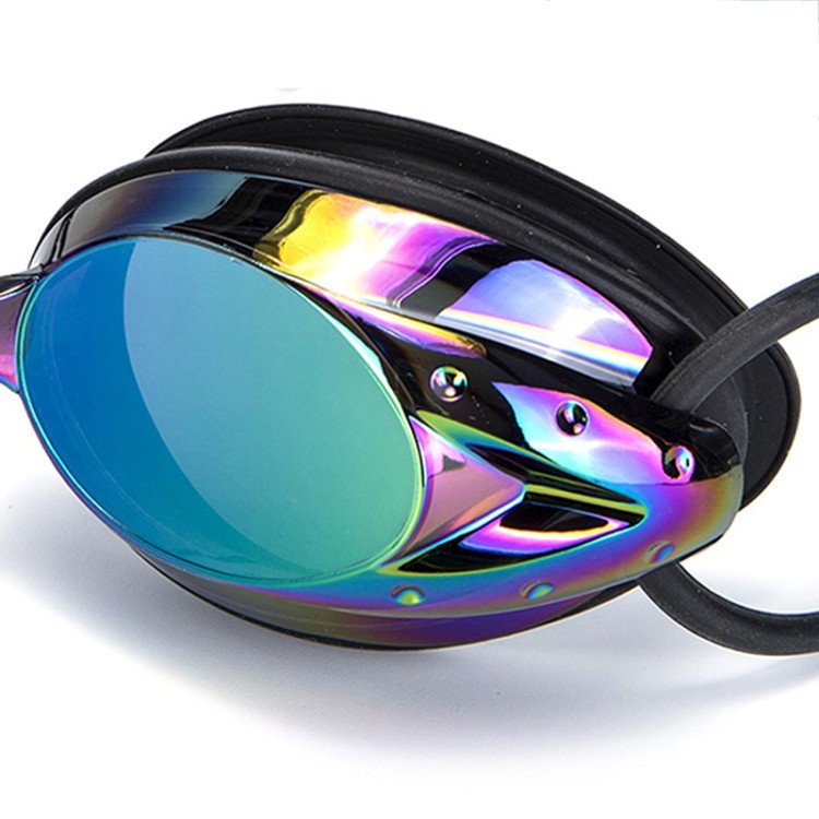 Anti-polarized and anti-fog silicone adult swimming goggles