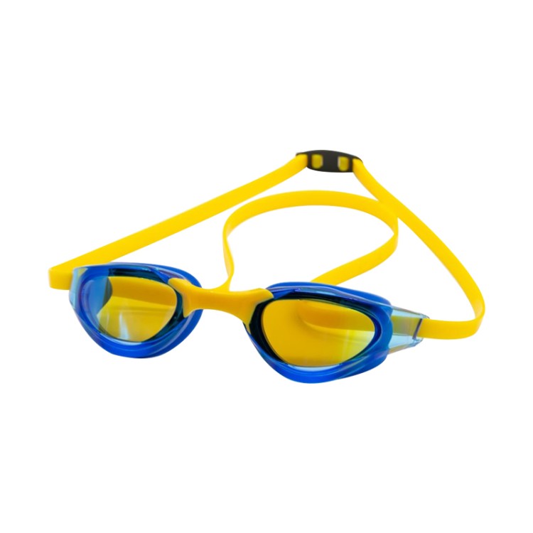 Racing mirror coated adult swimming goggles