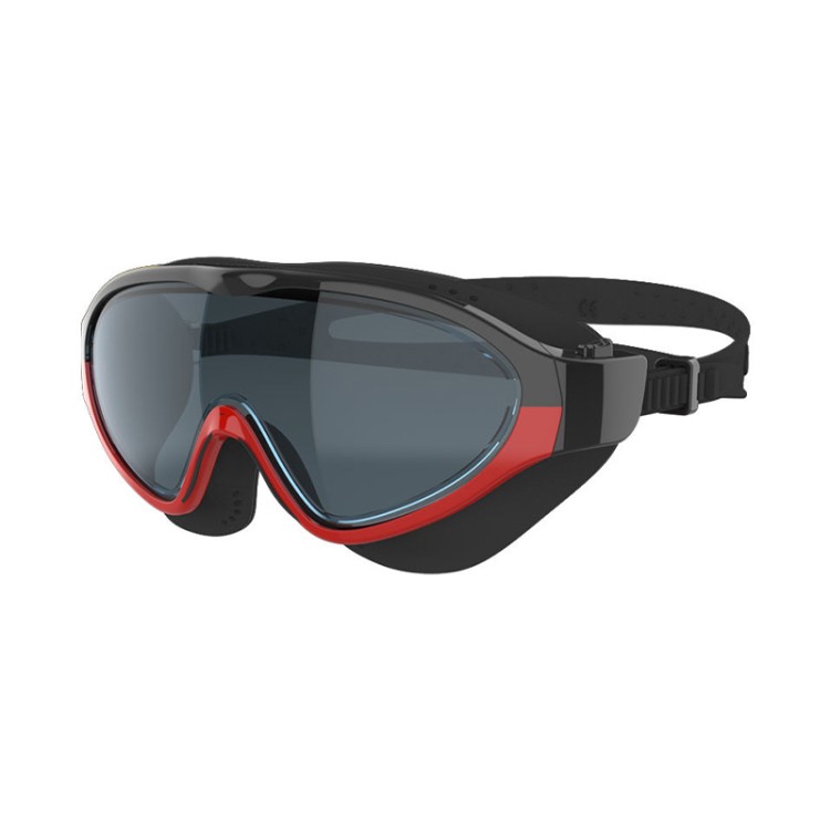 One-piece streamlined adult swimming goggles