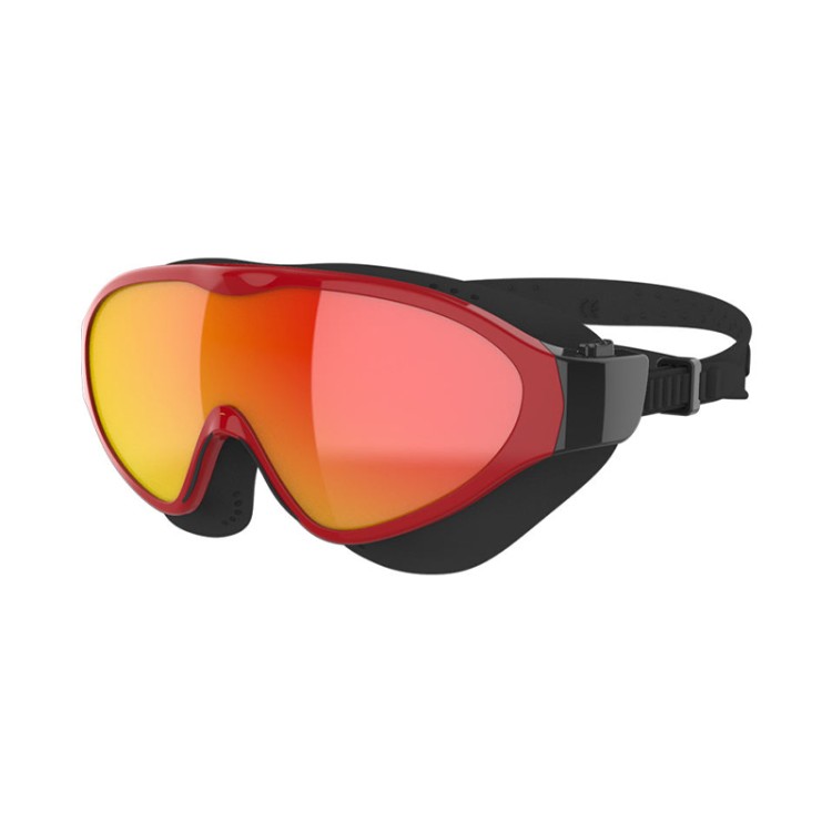 One-piece streamlined adult swimming goggles
