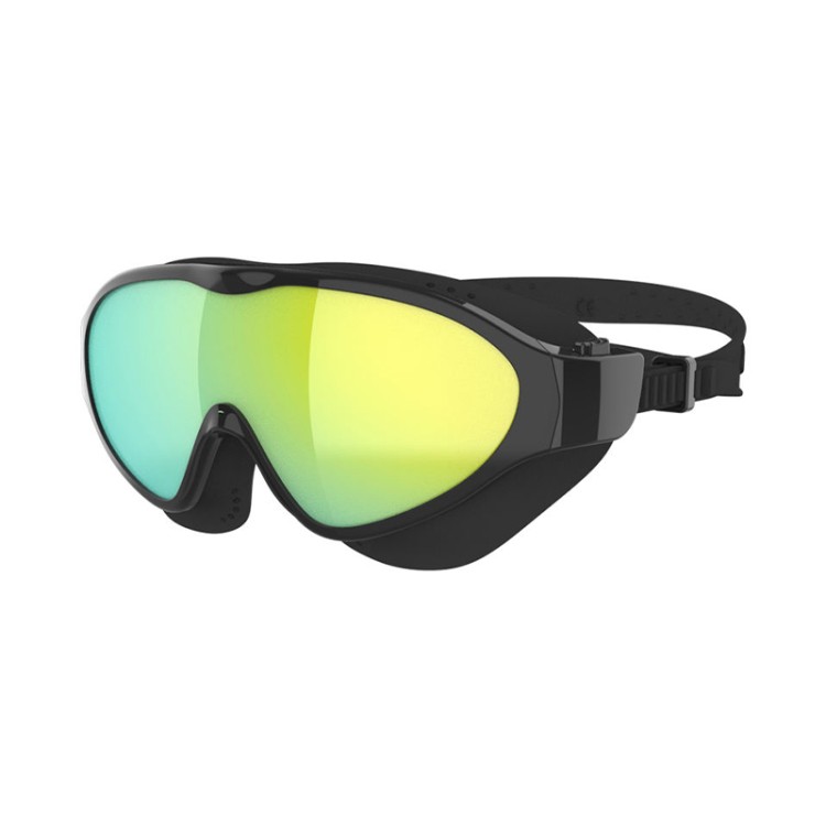 One-piece streamlined adult swimming goggles