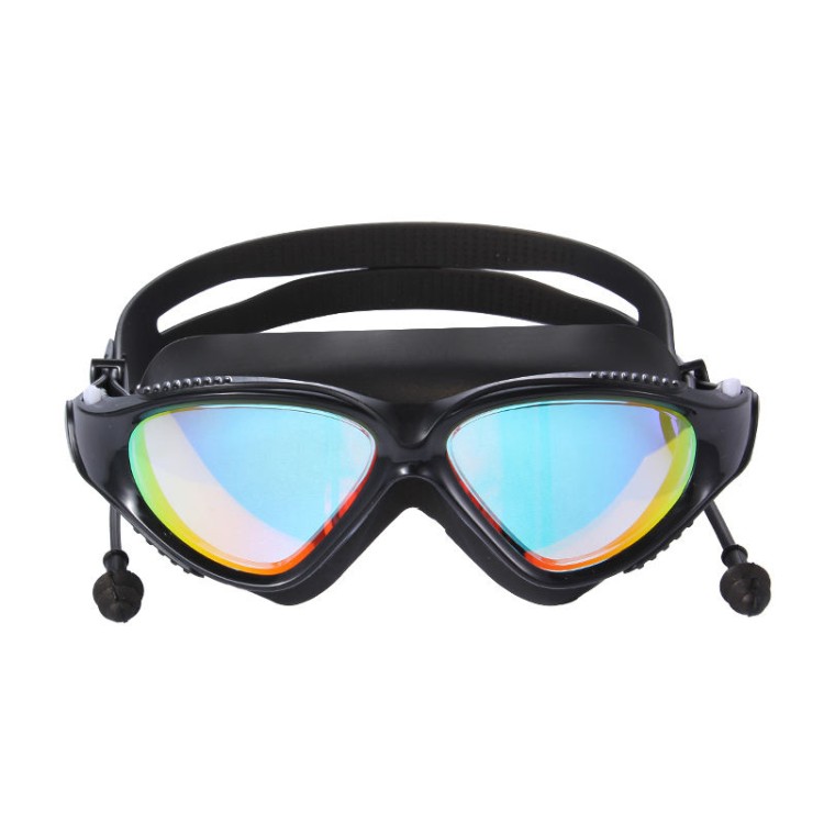 One-piece large frame adult swimming goggles