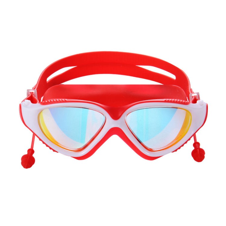 One-piece large frame adult swimming goggles