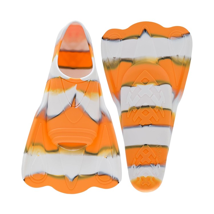 Short blade non-slip short children's diving fins
