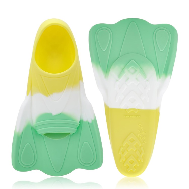 Short blade non-slip short children's diving fins