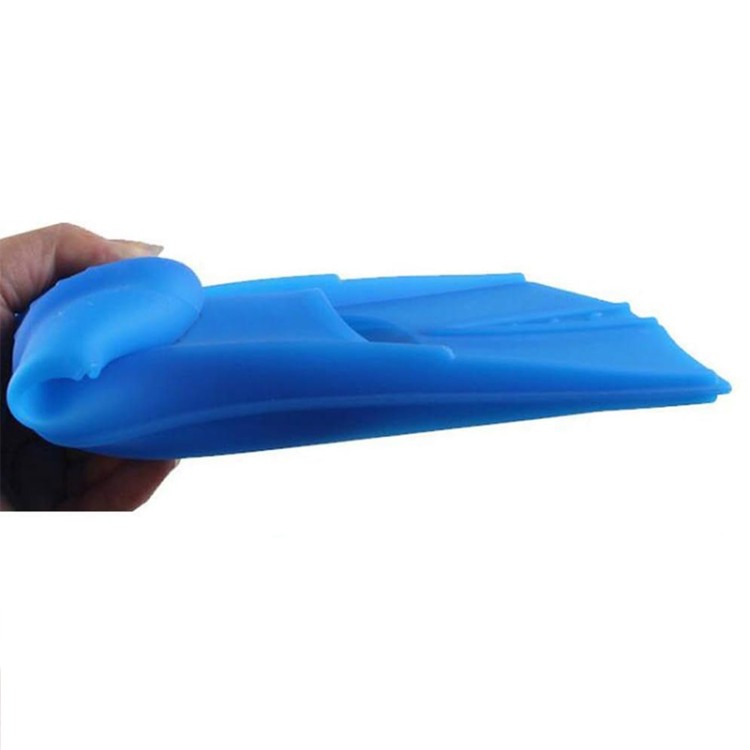 Short leaf soft silicone children's diving fins