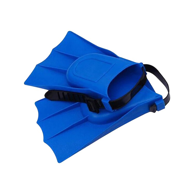 Streamlined adjustable short children's diving fins